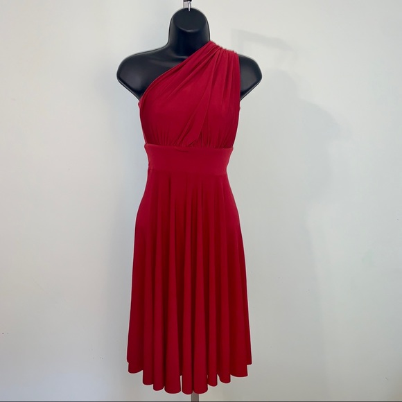 red convertible dress